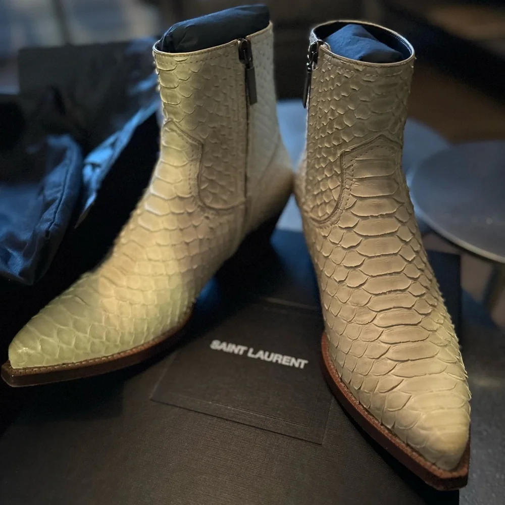 YSL Python Lukas Zip Boots - Picture 1 of 10